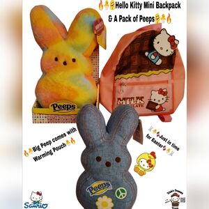 Hello Kitty Mini "Milk Chocolate" Backpack and A Pack Of Peeps